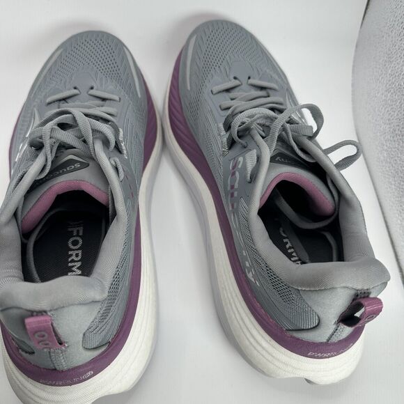 Saucony Hurricane 24 Shoes Womens Size 10 Gray Purple Running Cushioned Trainer - Picture 9 of 12